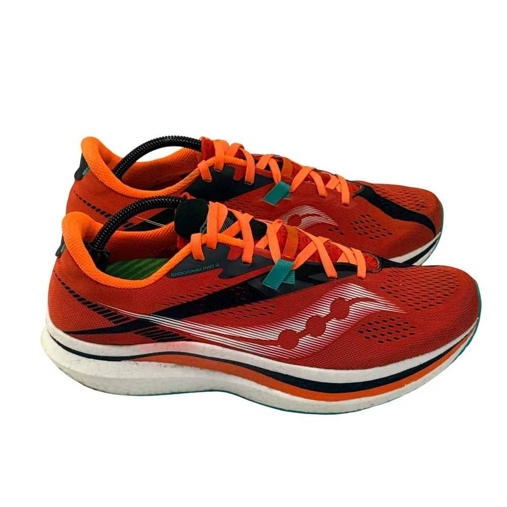 Saucony Endorphin Pro 2 Running Shoe Men 11.5 Scarlet Black Performance Athletic